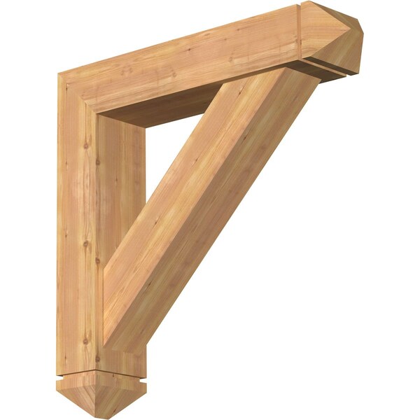 Ekena Millwork Traditional Arts and Crafts Smooth Bracket w/ Offset Brace, Western Red Cedar, 7 1/2"W x 36"D x 36"H BKT0806X36X36TRA03SWR - main